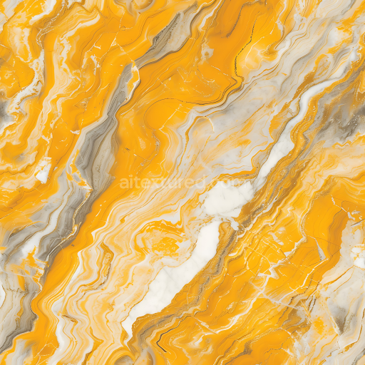 Seamless 3D PBR Texture of Giallo Siena Marble with Bold Yellow and White Veins