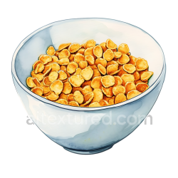 seamless Breakfast Rye Flakes Cereal Bowl Illustrated in Soft Watercolor Style texture 8k free download PBR