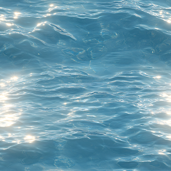 Calm Ocean Water with Reflective Sun Highlights seamless PBR texture preview