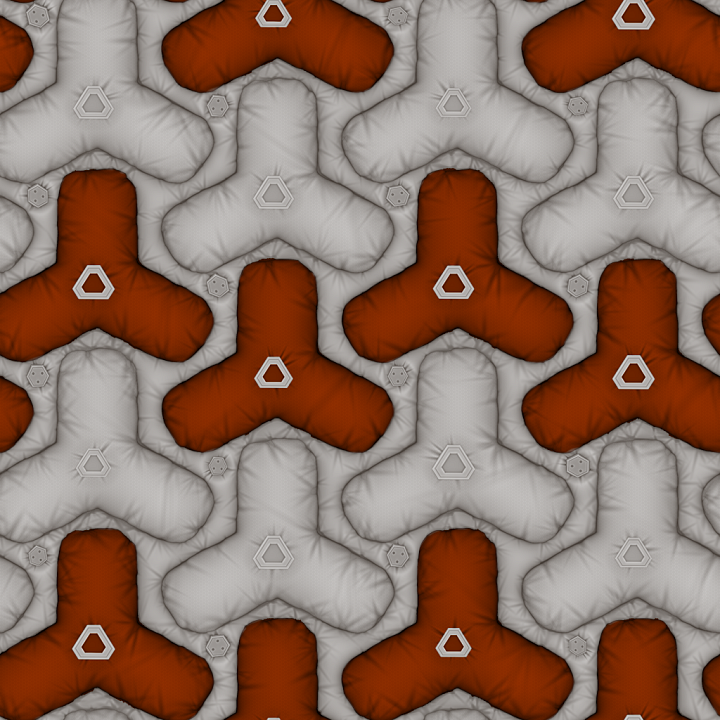 Fabric Metal Metallic Pattern Sci Science Fiction seamless PBR texture preview
