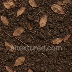 seamless Seamless 3d texture pbr 8k organic ground cover with dead leaves twigs and soil aggregates texture 8k free download PBR