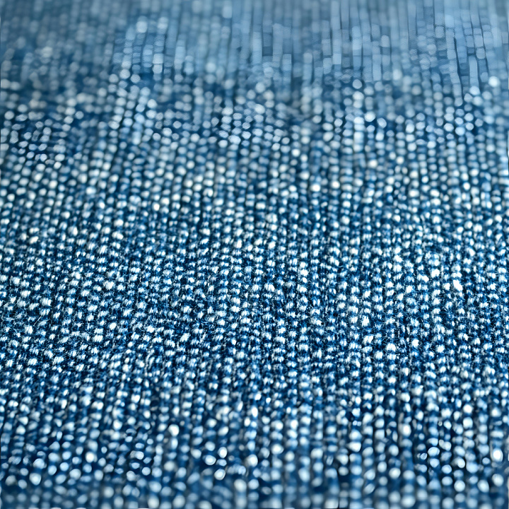Denim Jeans of Cracked Denim Fabric with Detailed Worn Fibers seamless PBR texture preview