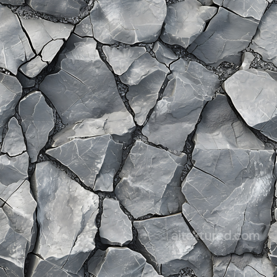 Cracked Gray Stone Ground Seamless Texture with Layered Slabs Stone texture preview