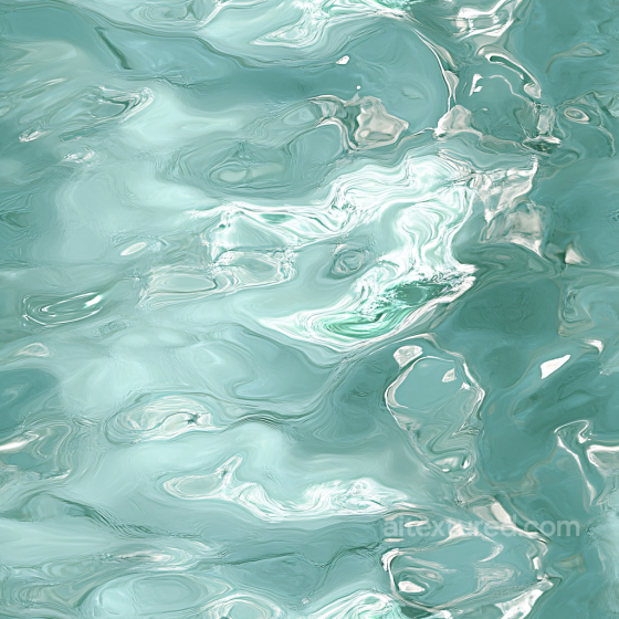 Stylized Turquoise Liquid Water PBR Texture with Swirling Flow Patterns Water texture preview