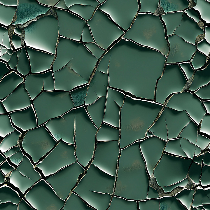 Cracked Paint with Deep Jagged Splits seamless PBR texture preview