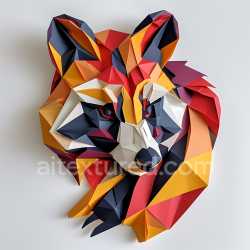 seamless Seamless 3D PBR Origami-Inspired Badger Texture with Geometric Color Blocks texture 8k free download PBR