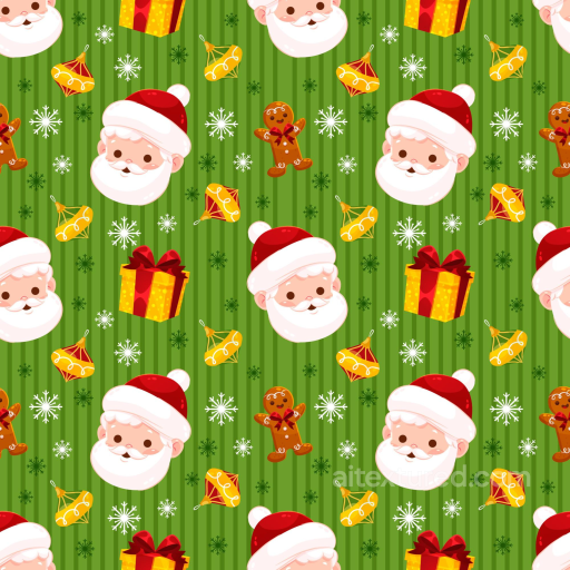 Christmas Digital Paper Texture Featuring Santa Faces, Gifts, and Festive Symbols seamless All Christmas Digital paper PBR texture