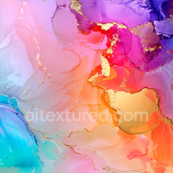 seamless Seamless 3D Alcohol Ink PBR Texture Featuring Vibrant Gold Veins and Multicolor Fluid Swirls texture 8k free download PBR