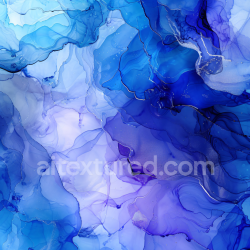 seamless Seamless 3D Alcohol Ink PBR Texture Featuring Blue and Violet Fluid Swirls with Subtle Metallic Veins texture 8k free download PBR