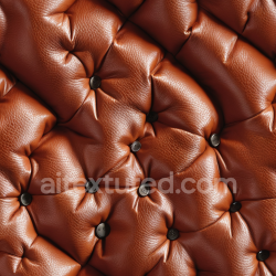 seamless Seamless 3D Quilted Brown Leather PBR Texture with Buttoned Upholstery and Pebbled Grain texture 8k free download PBR