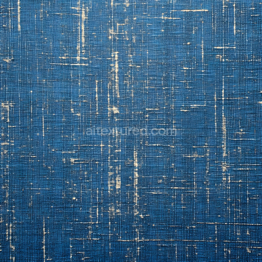 Seamless 3D Cracked Denim Fabric PBR Texture with Worn Distressed Blue Surface