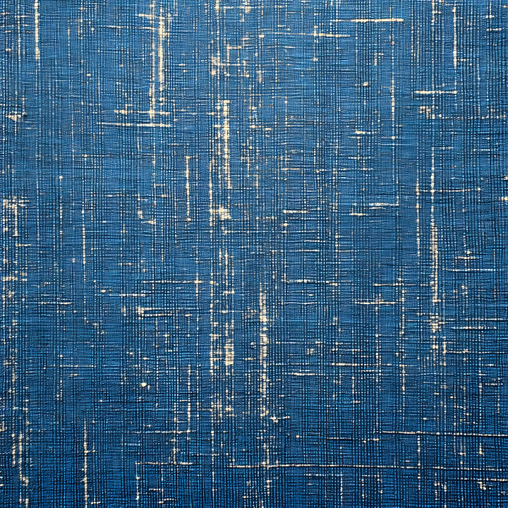 Cracked Denim Fabric with Worn Distressed Blue Surface seamless PBR texture preview