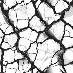 seamless Seamless 3D cracked white plaster PBR texture with deep black fissures texture 8k free download PBR