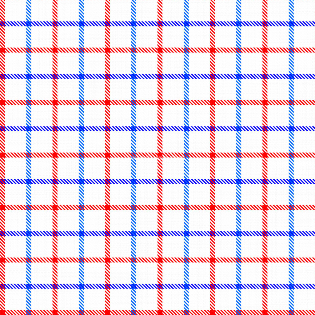 Seamless fabric texture with checkered pattern in red and blue