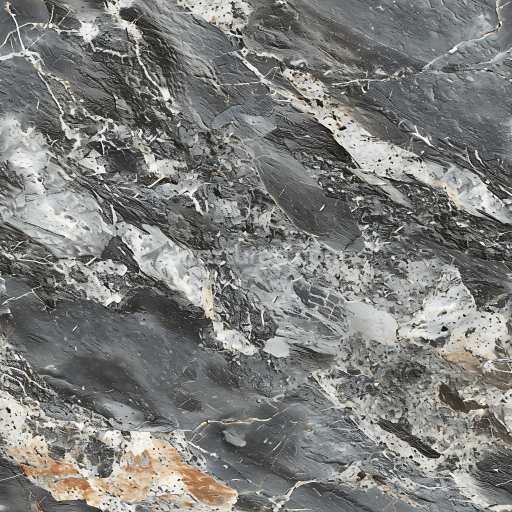 Preview — Seamless 3D Dark Marble Stone PBR Texture with Striking White Veins and Natural Patterns