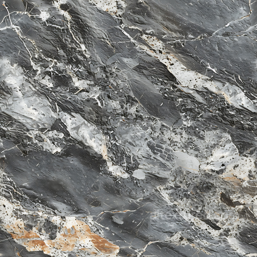Dark Marble Stone PBR Texture with Striking White Veins and Natural Patterns seamless Stone PBR texture