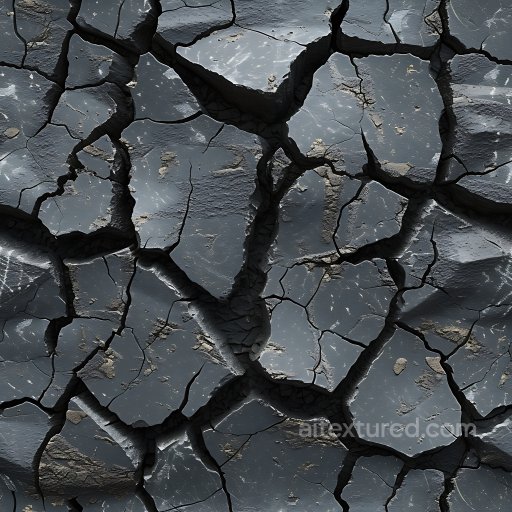 cracked dry earth PBR texture with deep jagged fissures seamless Cracked & Holes PBR texture