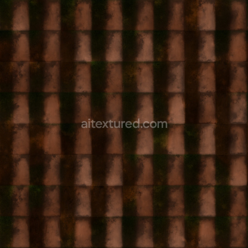 Tile Roof Brown Seamless Textured Weathered Ceramic Pbr Matte Durable