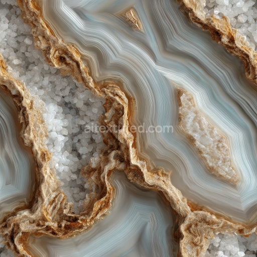 Preview — Seamless 3D Geode Crystal Stone PBR Texture with Translucent Layered Patterns