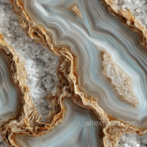 Geode Crystal Stone PBR Texture with Translucent Layered Patterns seamless Stone PBR texture