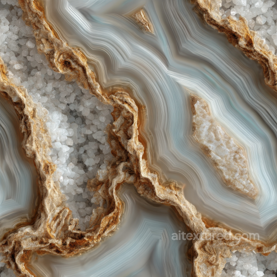 Geode Crystal Stone PBR Texture with Translucent Layered Patterns Stone texture preview