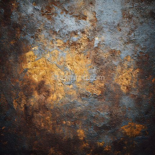 Seamless 3D Cracked Rusty Metal PBR Texture with Weathered Rust and Surface Flaking