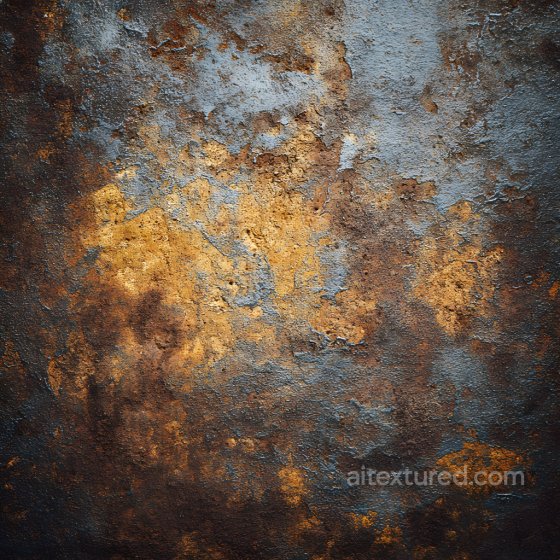 Cracked Rusty Metal PBR Texture with Weathered Rust and Surface Flaking Rust texture preview