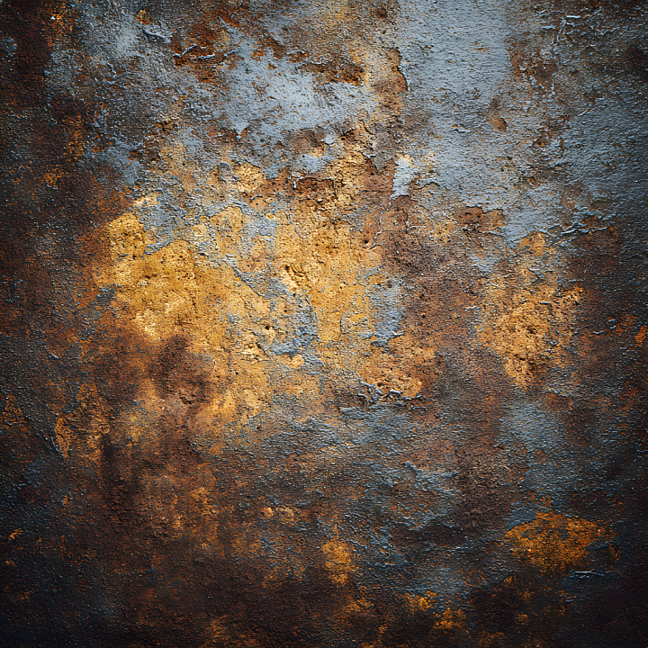 Cracked Rusty Metal with Weathered Rust and Surface Flaking seamless PBR texture preview