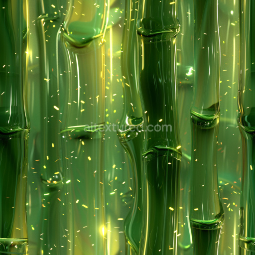 Seamless 3D PBR Glossy Texture Featuring Green Translucent Wet Glass Tubes