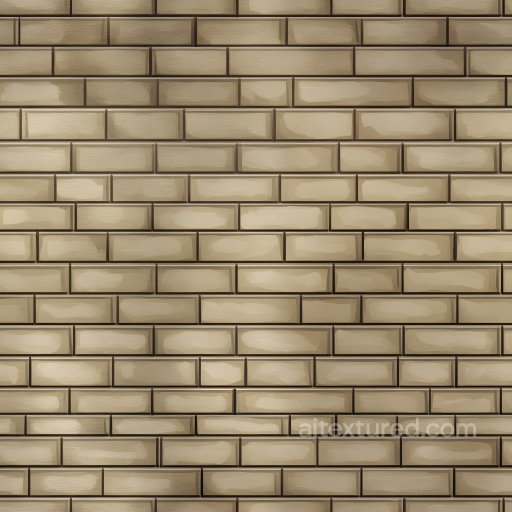 Cracked Beige Brick Wall PBR Texture with Subtle Damage seamless Brick PBR texture