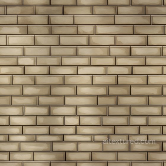 Cracked Beige Brick Wall PBR Texture with Subtle Damage Brick texture preview