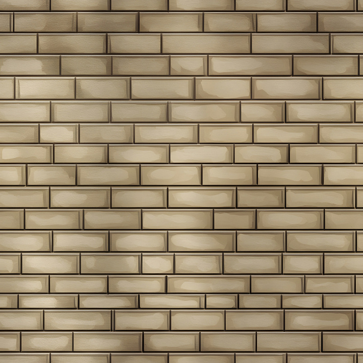Cracked Beige Brick Wall with Subtle Damage seamless PBR texture preview