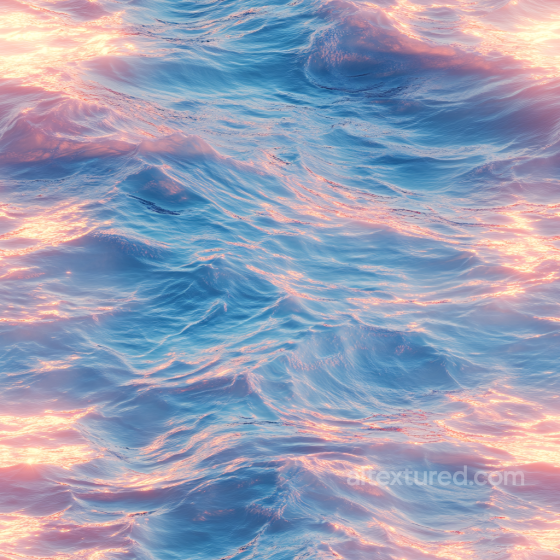 Ocean Water Texture with Realistic Sunlit Waves and Reflections Water texture preview