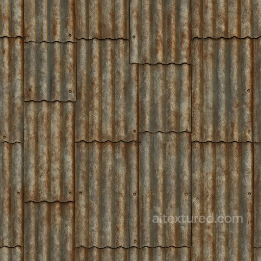 Aged Metal Roofing Seamless Texture seamless Roofing PBR texture