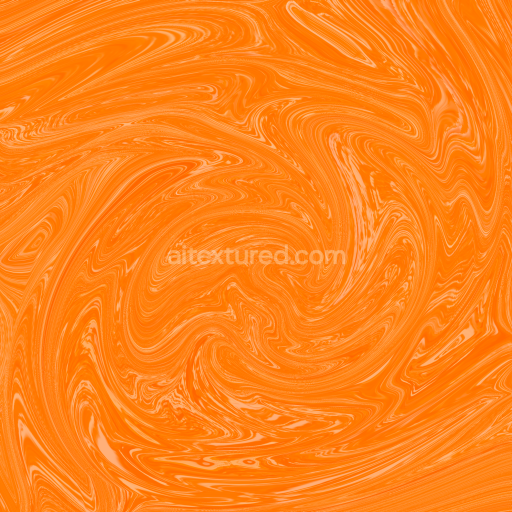 Seamless 3D PBR Watercolor Texture with Vibrant Orange and White Swirling Patterns