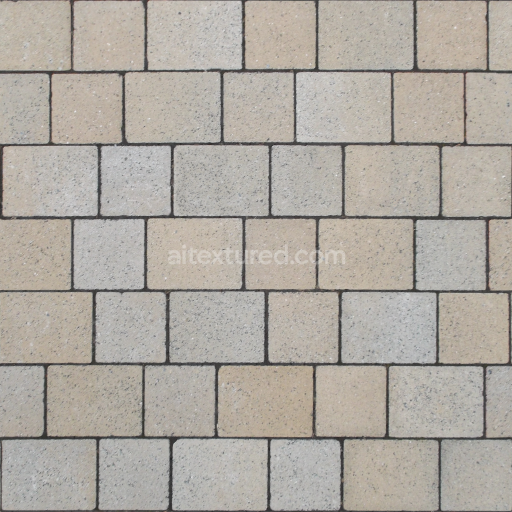 Preview — Pavement Blocks Texture in Beige and Gray PBR 4K