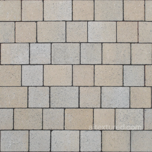 Pavement Blocks Texture in Beige and Gray PBR 4K seamless Brick PBR texture