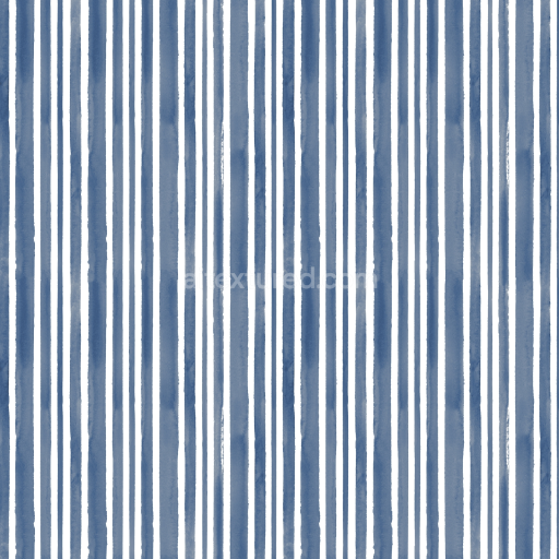 Seamless 3D PBR Watercolor Stripe Fabric Texture in Blue and White
