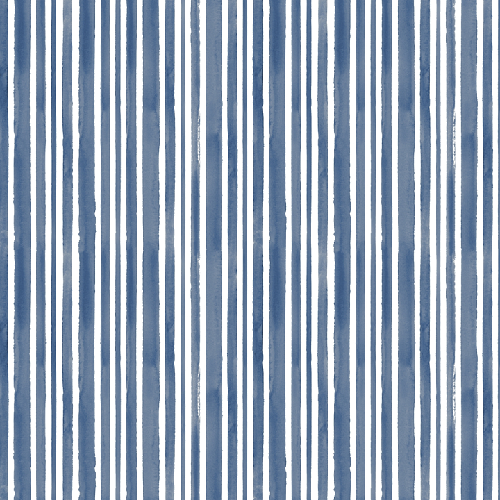 Watercolor Stripe Fabric in Blue and White seamless PBR texture preview