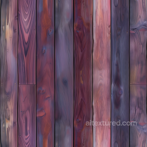 Weathered Purple Wood Planks PBR Texture with Knots and Grain Detail seamless Wood PBR texture