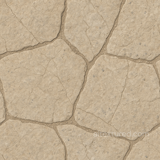 Flagstone Flat With Dry Surface And Natural Stone Variation seamless Park pavement PBR texture