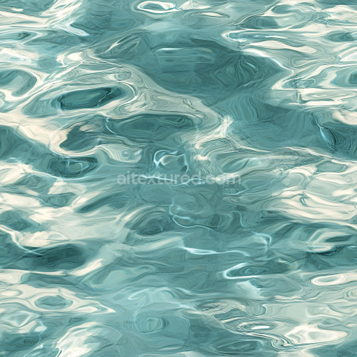 Seamless 3D PBR Texture of Clear Pool Water with Gentle Ripples and Glossy Surface
