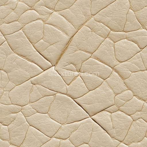 Preview — Seamless Cream Colored Cracked Leather 3D PBR Texture with Detailed Wrinkles