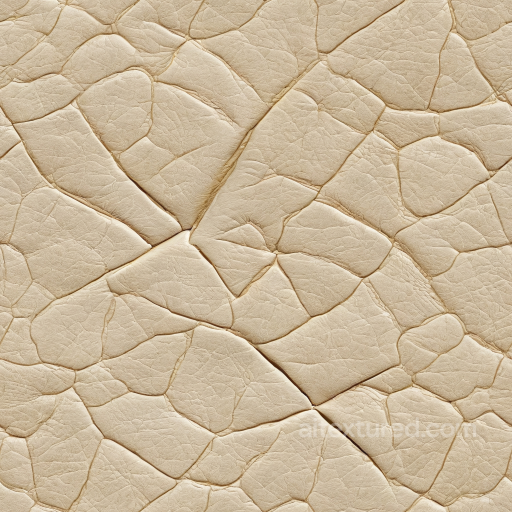Seamless Cream Colored Cracked Leather 3D PBR Texture with Detailed Wrinkles seamless Leather PBR texture
