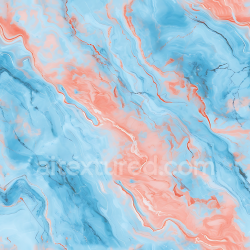 seamless Seamless 3D Pastel Blue and Coral Marble PBR Texture with Wavy Veins texture 8k free download PBR