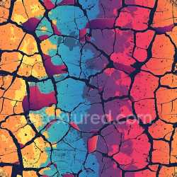 seamless Seamless 3D Cracked Multicolor PBR Texture with Deep Fractures and Color Variation texture 8k free download PBR