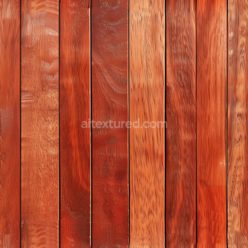 Preview — Seamless 3D Red Mahogany Wood Floor PBR Texture with Glossy Finish and Fine Grain