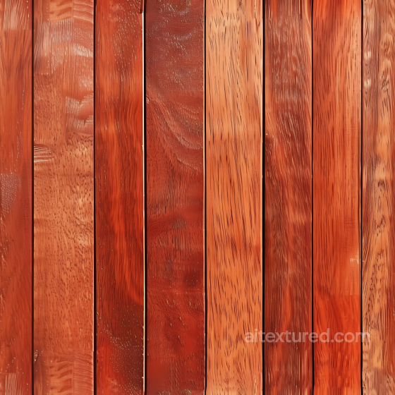 Red Mahogany Wood Floor PBR Texture with Glossy Finish and Fine Grain Wood texture preview