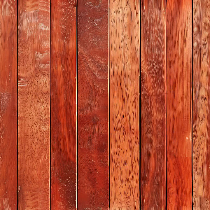 Red Mahogany Wood Floor with Glossy Finish and Fine Grain seamless PBR texture preview