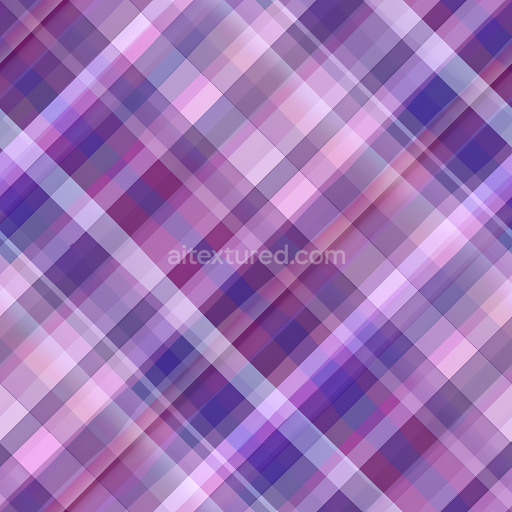 Seamless 3D PBR Texture of Soft Purple and Pink Plaid Fabric Pattern
